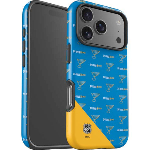 NHL St. Louis Blues Pattern iPhone 17 Pro Max Impact Case