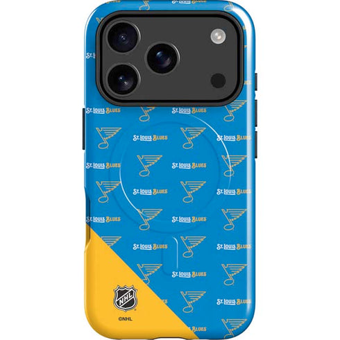 NHL St. Louis Blues Pattern iPhone 17 Pro Max Magsafe Impact Case