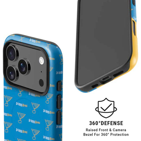 NHL St. Louis Blues Pattern iPhone 17 Pro Max Magsafe Impact Case