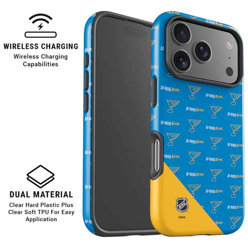 NHL St. Louis Blues Pattern iPhone 17 Pro Max Magsafe Impact Case