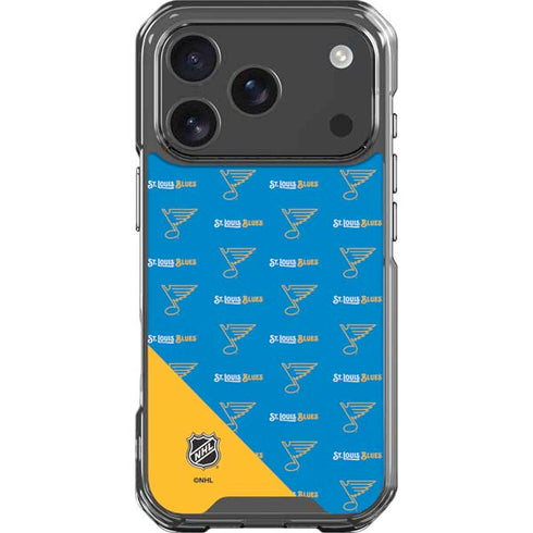 NHL St. Louis Blues Pattern iPhone 18 Pro Clear Case