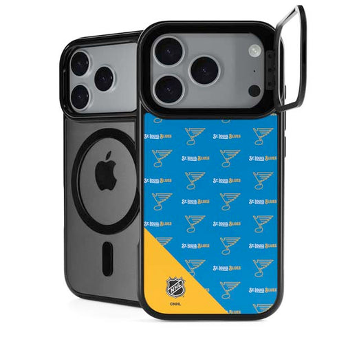 NHL St. Louis Blues Pattern iPhone 18 Pro Kickstand Case