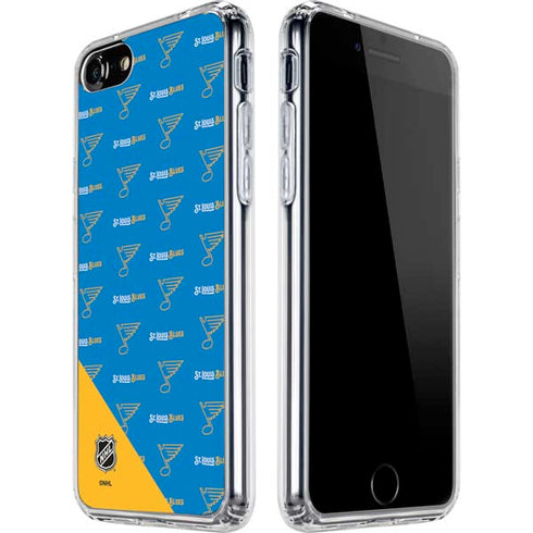 NHL St. Louis Blues Pattern iPhone SE (2nd & 3rd Gen) Clear Case