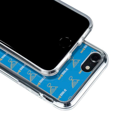 NHL St. Louis Blues Pattern iPhone SE (2nd & 3rd Gen) Clear Case