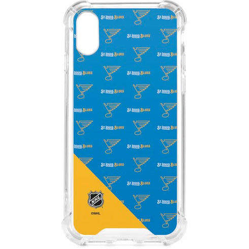 NHL St. Louis Blues Pattern iPhone XS Clear Case