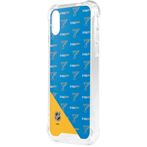 NHL St. Louis Blues Pattern iPhone XS Clear Case