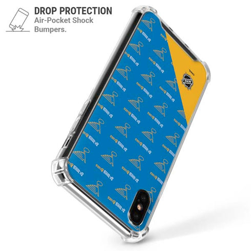 NHL St. Louis Blues Pattern iPhone XS Max Clear Case