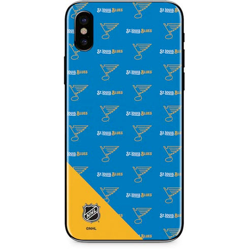 NHL St. Louis Blues Pattern iPhone XS Skin