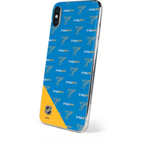 NHL St. Louis Blues Pattern iPhone XS Skin
