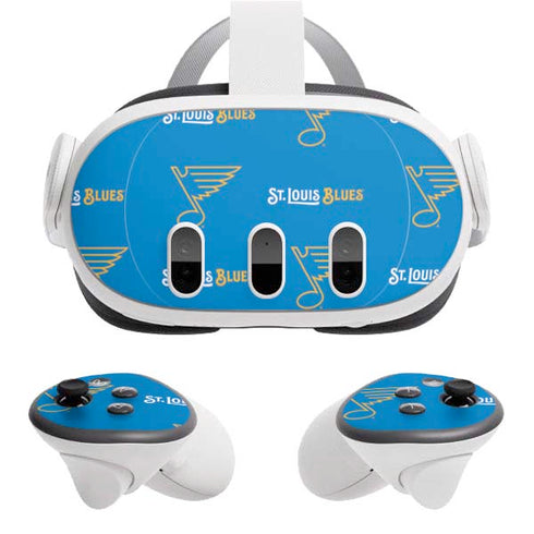 NHL St. Louis Blues Pattern Meta Quest 3 Skin