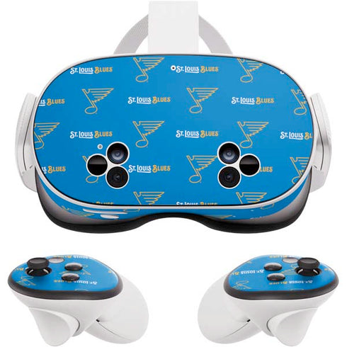 NHL St. Louis Blues Pattern Meta Quest 3S Skin