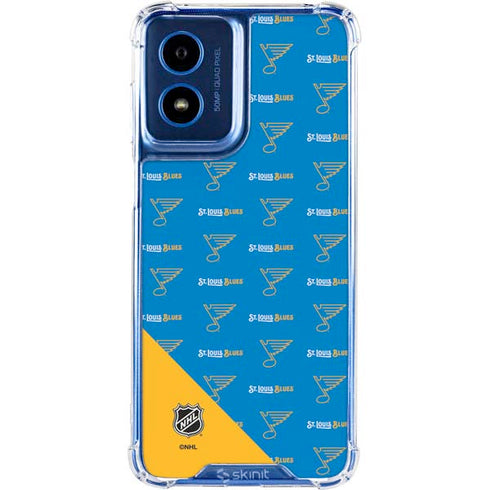 NHL St. Louis Blues Pattern Moto G 5G (2024) Clear Case