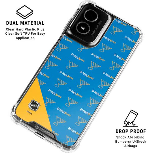 NHL St. Louis Blues Pattern Moto G Power 5G (2024) Clear Case