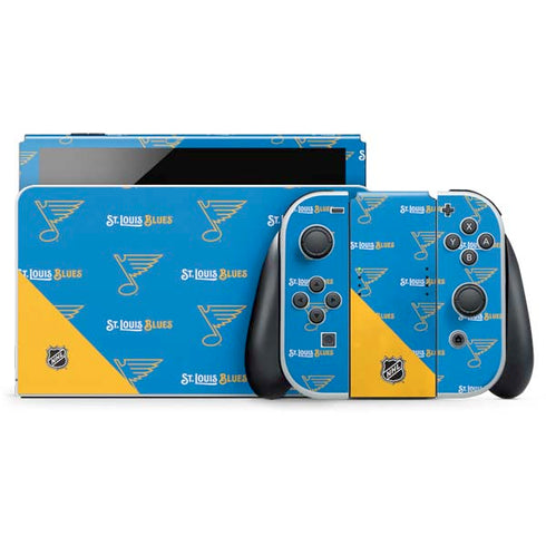 NHL St. Louis Blues Pattern Nintendo Switch OLED (2021) Skin