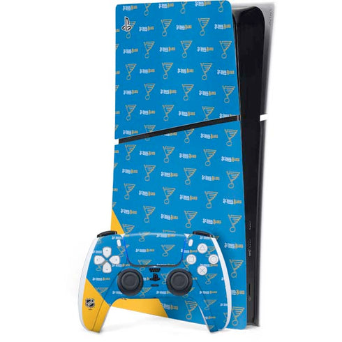 NHL St. Louis Blues Pattern PS5 Slim Digital Edition Bundle Skin