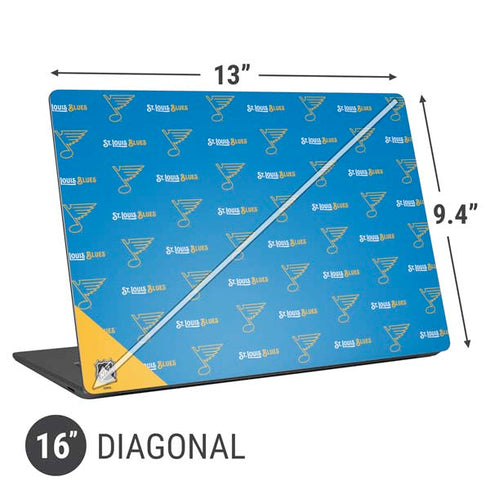 NHL St. Louis Blues Pattern Universal Laptop 16in (13 x 9.4in) Skin