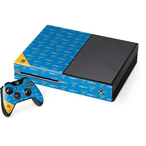 NHL St. Louis Blues Pattern Xbox One Console and Controller Bundle Skin