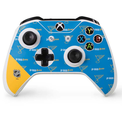 NHL St. Louis Blues Pattern Xbox One S Console and Controller Bundle Skin