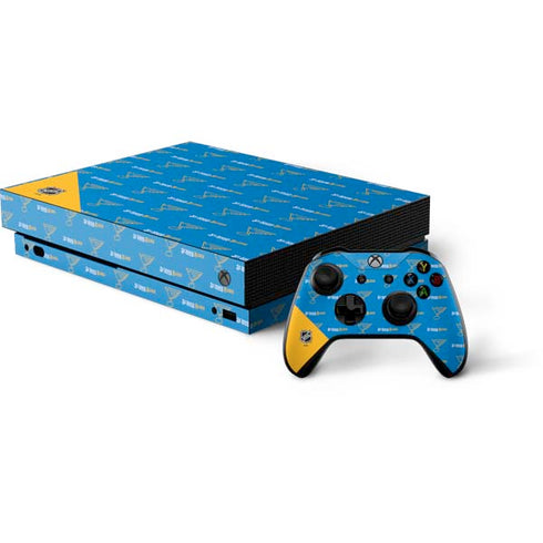 NHL St. Louis Blues Pattern Xbox One X Bundle Skin