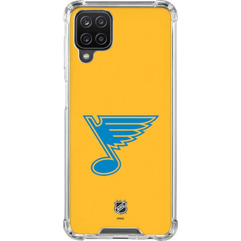 NHL St. Louis Blues Solid Background Galaxy A12 Clear Case