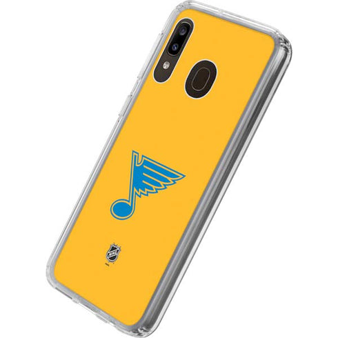 NHL St. Louis Blues Solid Background Galaxy A20 Clear Case