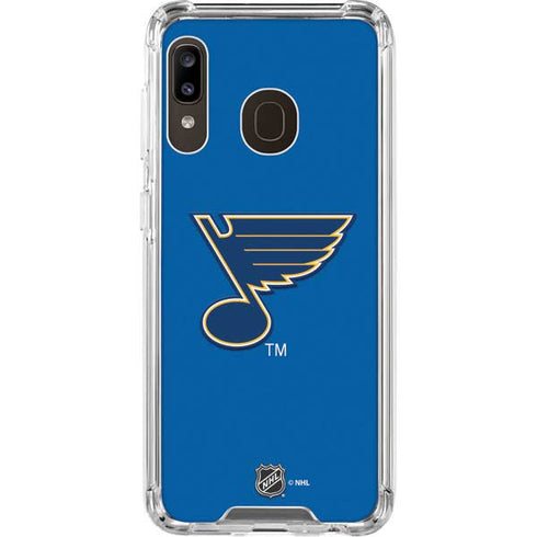 NHL St. Louis Blues Solid Background Galaxy A30 Clear Case