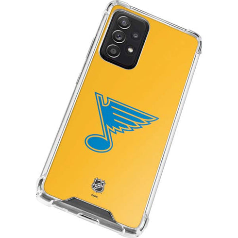 NHL St. Louis Blues Solid Background Galaxy A72 5G Clear Case