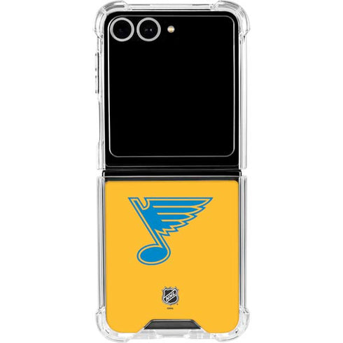NHL St. Louis Blues Solid Background Galaxy Z Flip7 Clear Case