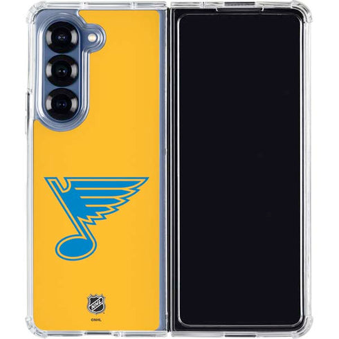 NHL St. Louis Blues Solid Background Galaxy Z Fold7 Clear Case