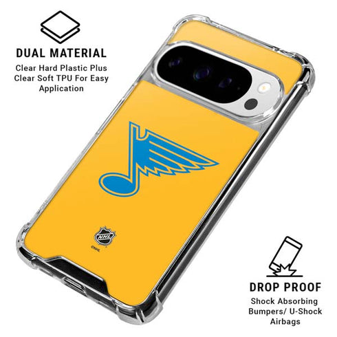 NHL St. Louis Blues Solid Background Google Pixel 10 Pro XL Clear Case