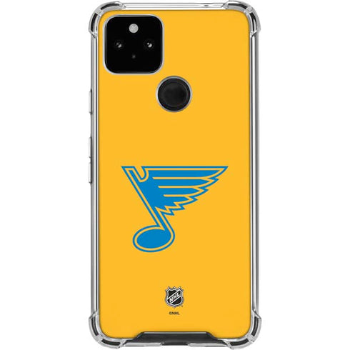 NHL St. Louis Blues Solid Background Google Pixel 4a 5G Clear Case