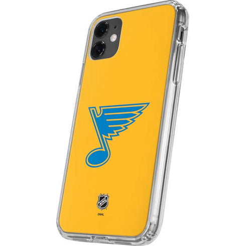 NHL St. Louis Blues Solid Background iPhone 11 Clear Case