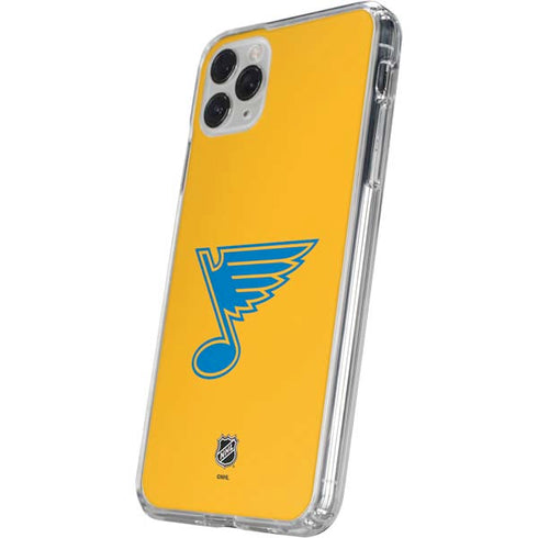 NHL St. Louis Blues Solid Background iPhone 11 Pro Clear Case