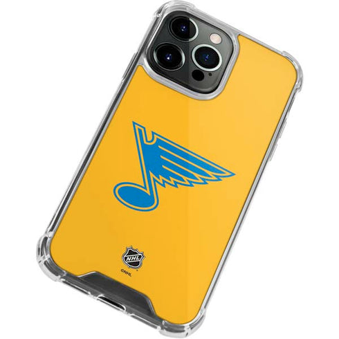 NHL St. Louis Blues Solid Background iPhone 13 Pro Max Clear Case