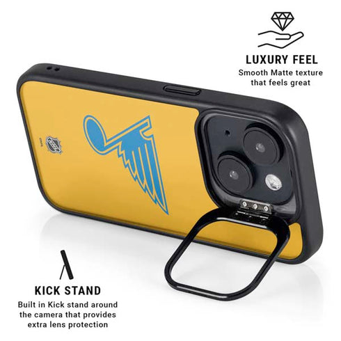 NHL St. Louis Blues Solid Background iPhone 14 Plus Kickstand Case