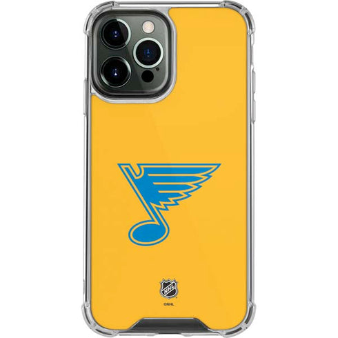NHL St. Louis Blues Solid Background iPhone 14 Pro Max Clear Case