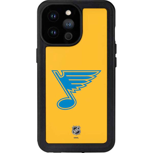 NHL St. Louis Blues Solid Background iPhone 14 Pro Max Waterproof Case