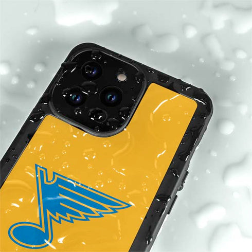NHL St. Louis Blues Solid Background iPhone 14 Pro Max Waterproof Case