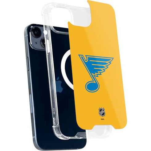 NHL St. Louis Blues Solid Background iPhone 15 Plus MagSafe Case