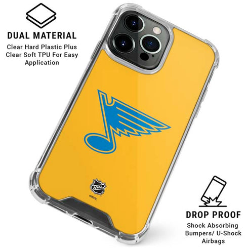 NHL St. Louis Blues Solid Background iPhone 15 Pro Clear Case