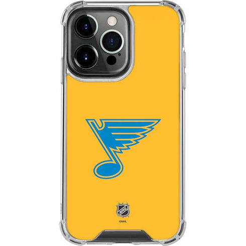 NHL St. Louis Blues Solid Background iPhone 15 Pro Max Clear Case