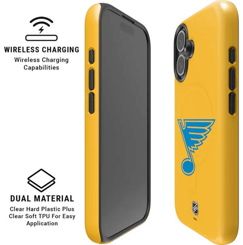 NHL St. Louis Blues Solid Background iPhone 16 Plus Magsafe Impact Case