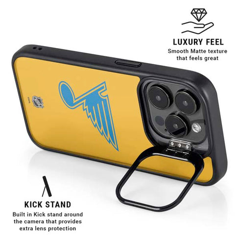 NHL St. Louis Blues Solid Background iPhone 16 Pro Max Kickstand Case