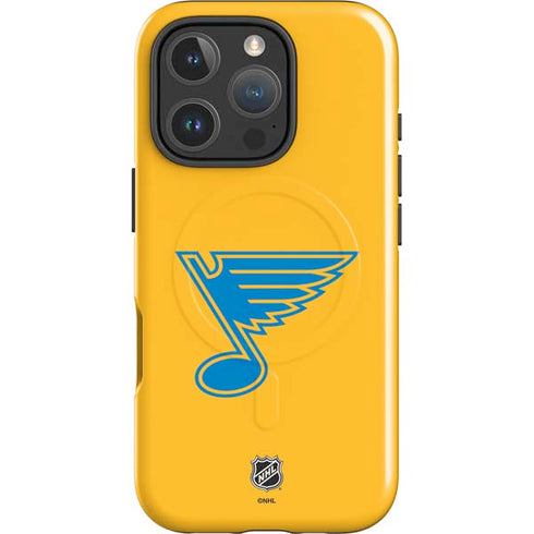 NHL St. Louis Blues Solid Background iPhone 16 Pro Max Magsafe Impact Case