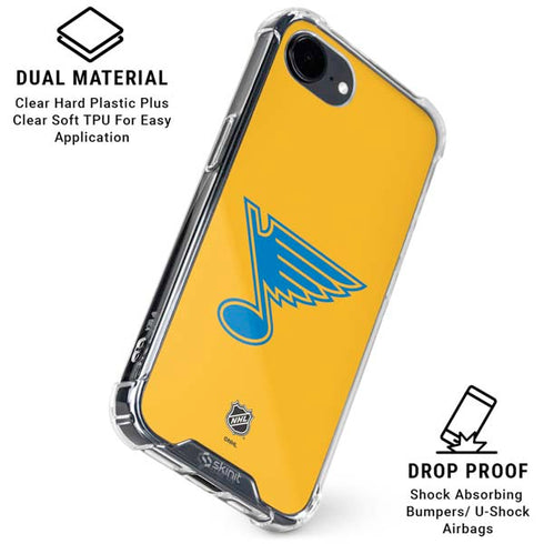 NHL St. Louis Blues Solid Background iPhone 16e Clear Case