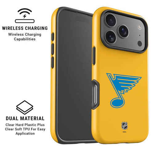 NHL St. Louis Blues Solid Background iPhone 17 Pro Max Magsafe Impact Case