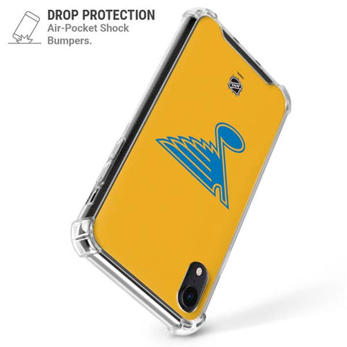 NHL St. Louis Blues Solid Background iPhone XR Clear Case