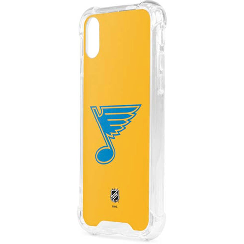 NHL St. Louis Blues Solid Background iPhone XS Clear Case