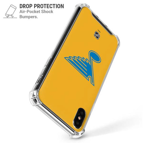 NHL St. Louis Blues Solid Background iPhone XS Max Clear Case