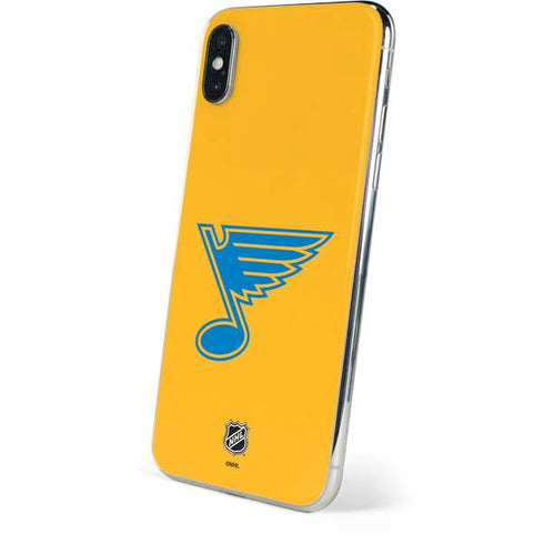 NHL St. Louis Blues Solid Background iPhone XS Skin